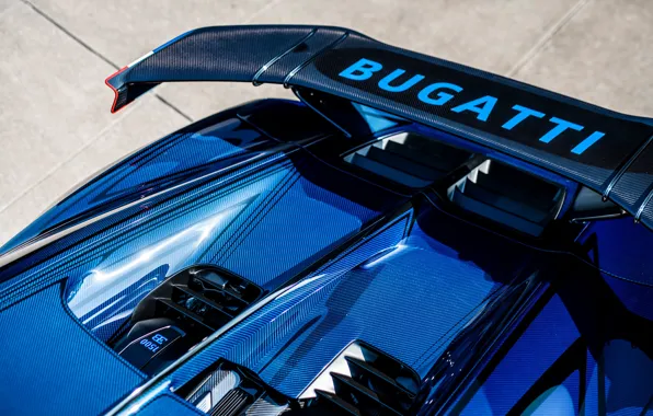 Картинка Bugatti, hypercar, Chiron, Bugatti Chiron Pur Sport, rear wing