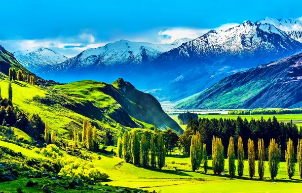 Sky, scenic, Sunny, shiny, noon, splendor, greenfield
