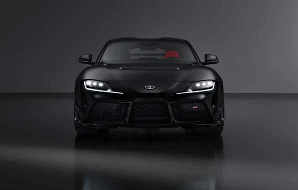 Купе, Toyota, вид спереди, Supra, sport car, спортивный автомобиль, задний привод, 2025