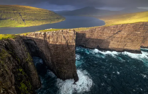 Faroe Islands, Vágar, Við Kirkjar
