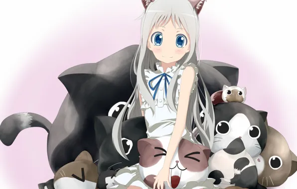 Кошки, коты, девочка, Невиданный Цветок, Meiko Honma