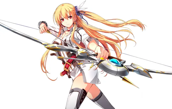 Girl, sexy, cleavage, thighhighs, long hair, boobs, anime, beautiful