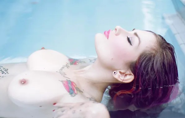 Tatoo, brunette, tits, piercing, suicide girls, fernanda