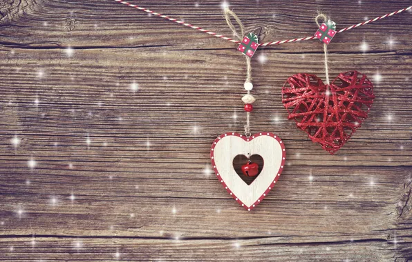 Любовь, сердце, сердечки, красные, red, love, wood, romantic