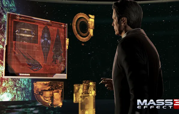 Картинка Солнце, сигарета, база, Призрак, Mass Effect 3, Жнецы, Illusive man, Данные