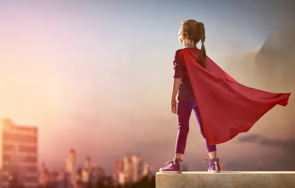 City, girl, cosplay, hero, kid, DC Comics, Supergirl, yuusha
