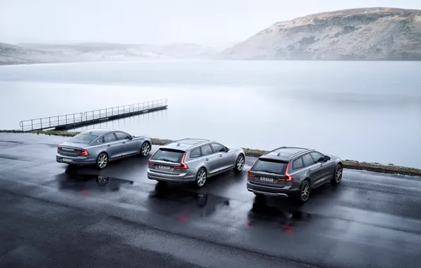 Volvo, Седан, Car, Silver, Cross Country, Универсал, 2017, S90