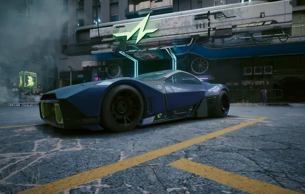 Картинка авто, cyberpunk 2077, киберпанк 2077