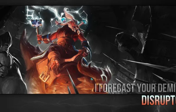 Игра, бой, герой, цитата, дота 2, hero, dota 2, disruptor