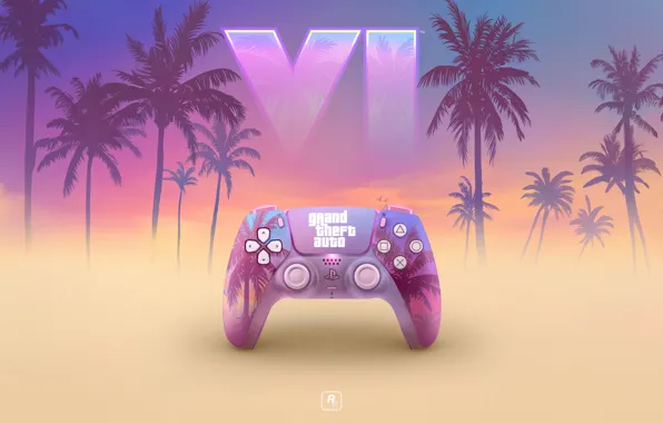 Картинка Games, Playstation, Controller, Геймпад, Gamepad, GTA 6, Wireless, Игровое Устройство