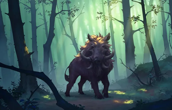 Лес, Кабан, Дикая свинья, Northgard, Бивни