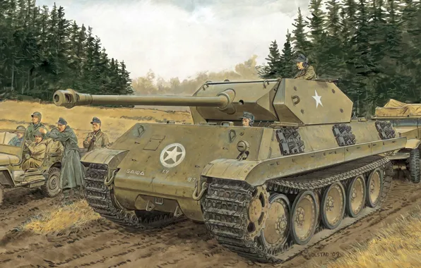 Картинка Рисунок, Операция, Sd.Kfz. 171, PzKpfw V, Немецкий, План, Panzerkampfwagen V, Средне-тяжёлый танк