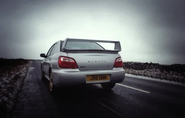Subaru, impreza, rear