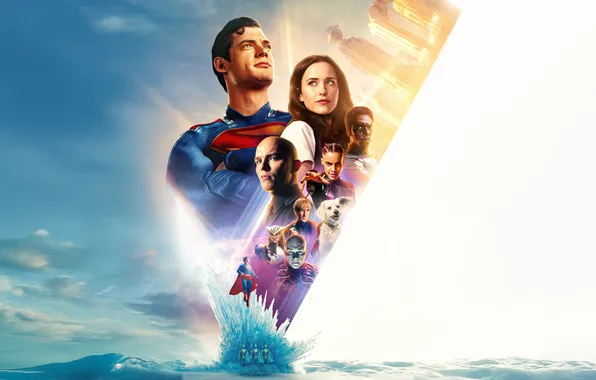 Фон, Супермен, постер, персонажи, комикс, Superman, Lois Lane, Clark Kent