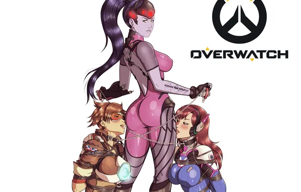 Попа, грудь, девушка, тело, Tracer, overwatch, Widowmaker, D.Va