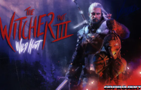 Geralt, fan art, The Witcher 3: Wild Hunt, Wild Hunt, witcher 3, Ведьмак 3: Дикая …