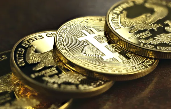 Размытие, лого, монеты, валюта, bitcoin, гурт, биткоин