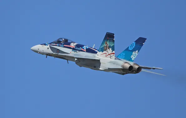 Картинка истребитель, полёт, многоцелевой, Hornet, CF-18