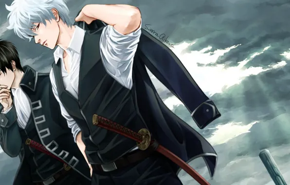 Аниме, арт, парни, Gintama