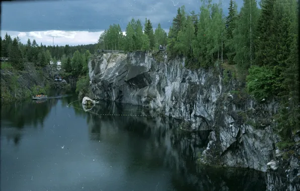 Картинка Карелия, Рускеала, мраморный карьер, Mørkt