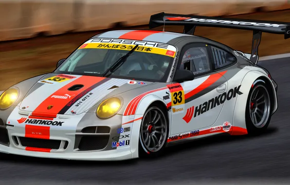 Машина, Porsche, арт, GT3 R, dangeruss, Super GT