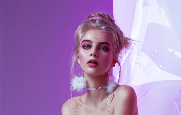 Взгляд, девушка, украшения, макияж, Katie Kosova, Катя Косова