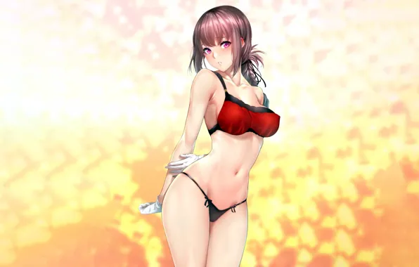 Картинка girl, sexy, cleavage, long hair, boobs, anime, beautiful, pretty