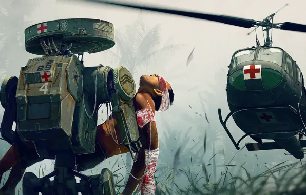 Вертолёт, Artwork, Medevac, DOFRESH, Марш роботов 2020, March of Robots 2020