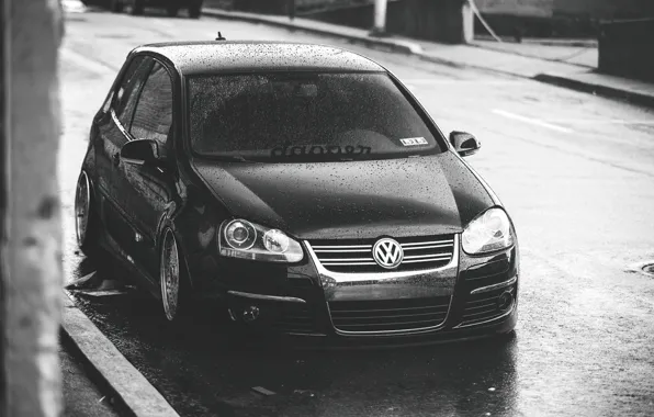 Картинка MK5, гольф, volkswagen, фольксваген, black, golf, черный, тюнинг