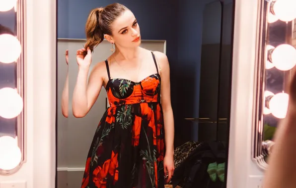 Взгляд, макияж, фигура, актриса, зеркало, певица, Joey King, Джоуи Кинг