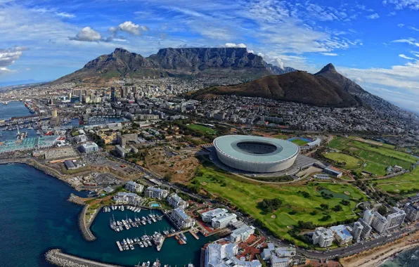 Картинка africa, south, aerial photo, cape town