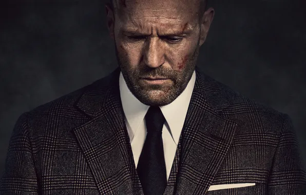 Костюм, галстук, пиджак, боевик, постер, Jason Statham, Джейсон Стэйтем, Гнев человеческий