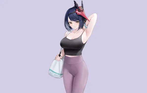 Hot, sexy, anime, babe, sports, workout, fitness, tights