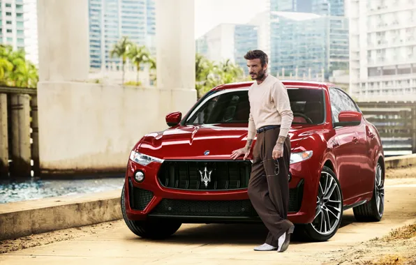 Maserati, Красный, Мазерати, Мужчина, David Beckham, Дэвид Бекхэм, Кроссовер, 2021