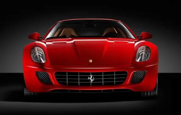 Картинка красный, Ferrari, черный фон
