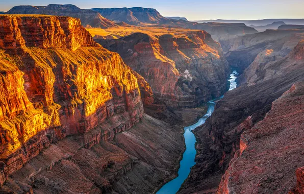 Картинка river, landscape, mountains, gorge