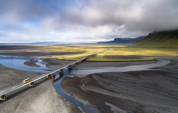 Мост, долина, Iceland, Vestur-Skaftafellssysla