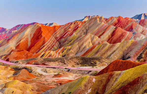 China, National Geopark, Zhangye Danxia