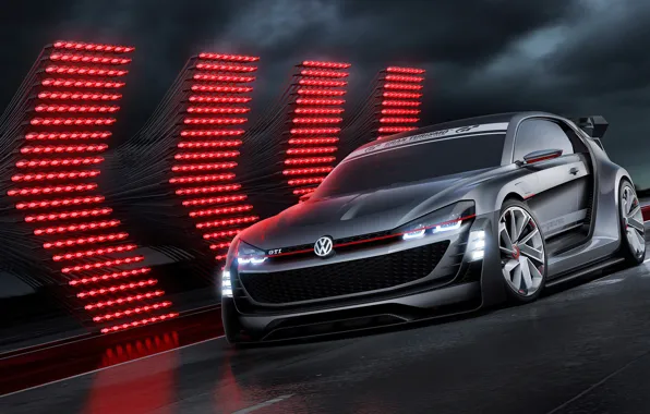 Картинка Concept, Volkswagen, Vision, GTI, фольксваген, Supersport, Gran Turismo, 2015