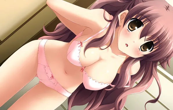 Girl, sexy, lingerie, pantsu, bra, cleavage, panties, long hair