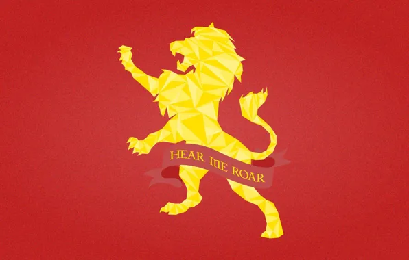 Картинка gold, lion, A Song of Ice and Fire, Game of Thrones, House Lannister, Hear me …