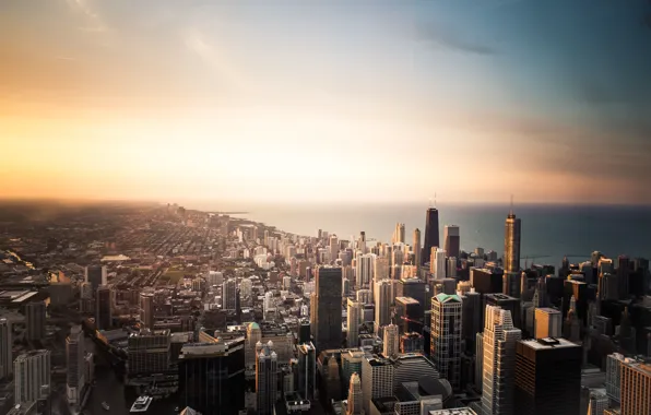 USA, United States, Chicago, Illinois, skyline, buildings, architecture, skyscrapers
