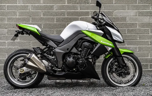 Green, white, kawasaki z1000, kawasaki, gen3