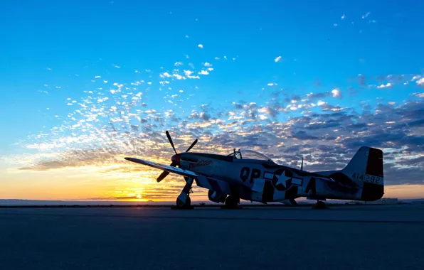 ВВС США, дальнего радиуса действия, North American P-51 Mustang, американский одноместный истребитель