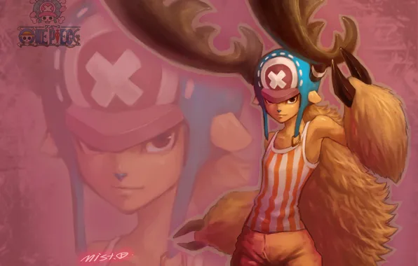 Шляпа, мальчик, арт, рога, One Piece, оленёнок, милаха, Tony Tony Chopper