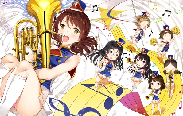 Музыка, Девушки, аниме, hibike! euphonium