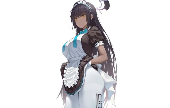 Girl, sexy, anime, pretty, maid, tanned, Karin, Arknights