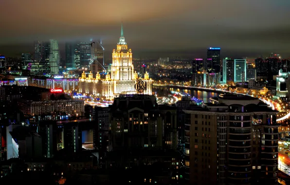 Ночь, Москва, Россия, Russia, night, Moscow