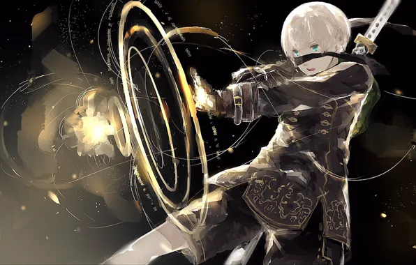 Оружие, мальчик, NieR Automata, YoRHa No 9 Type S