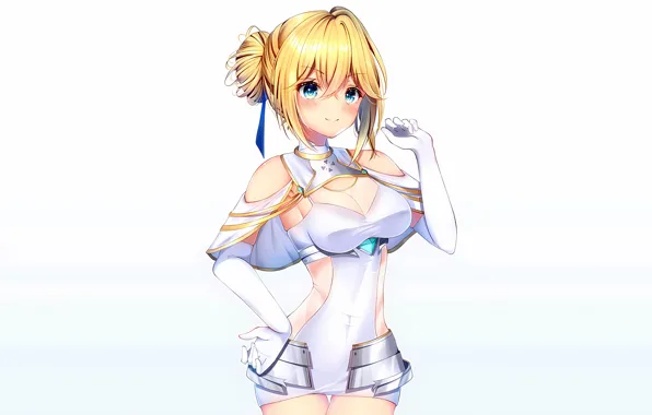 Girl, sexy, cleavage, dress, boobs, anime, beautiful, short hair